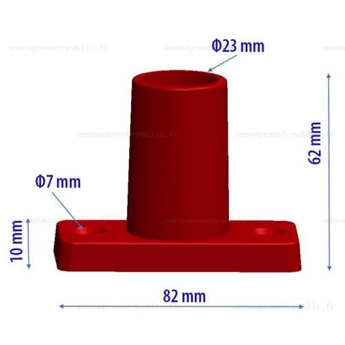 Fixation en polyamide pour corde et filet de structure de jeu